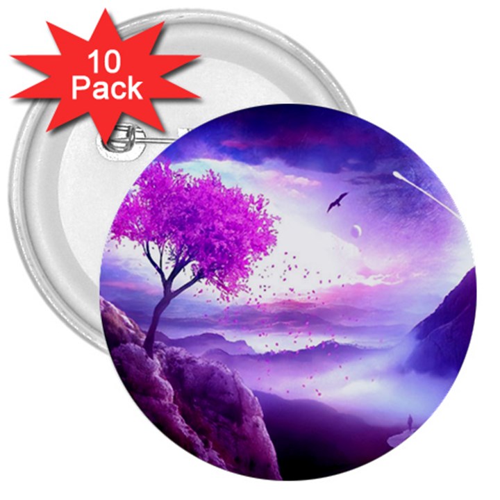 Fantasy World 3  Buttons (10 pack) 