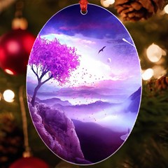 Fantasy World Uv Print Acrylic Ornament Oval by Ndabl3x