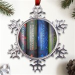 Vintage Collection Book Metal Large Snowflake Ornament Front