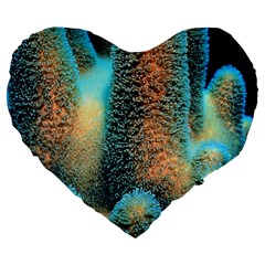 Photo Coral Great Scleractinia Large 19  Premium Heart Shape Cushions by Pakjumat