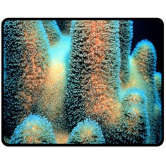 Photo Coral Great Scleractinia Two Sides Fleece Blanket (medium) by Pakjumat