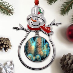 Photo Coral Great Scleractinia Metal Snowman Ornament by Pakjumat