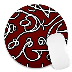 Ethnic Reminiscences Print Design Round Mousepad by dflcprintsclothing