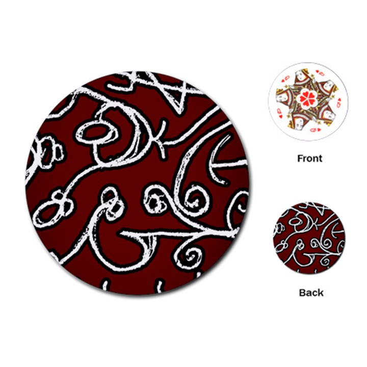 Ethnic Reminiscences Print Design Playing Cards Single Design (Round)