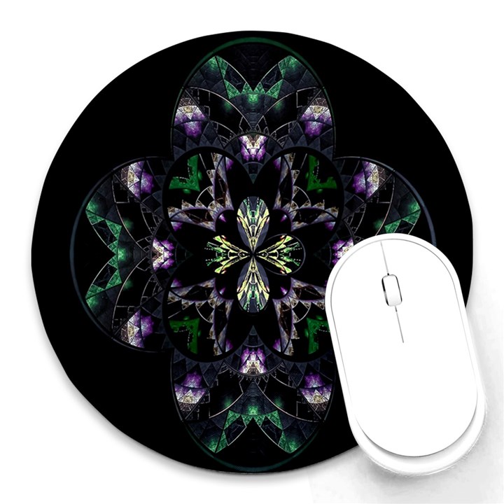 Fractal Fractal Art Texture Round Mousepad