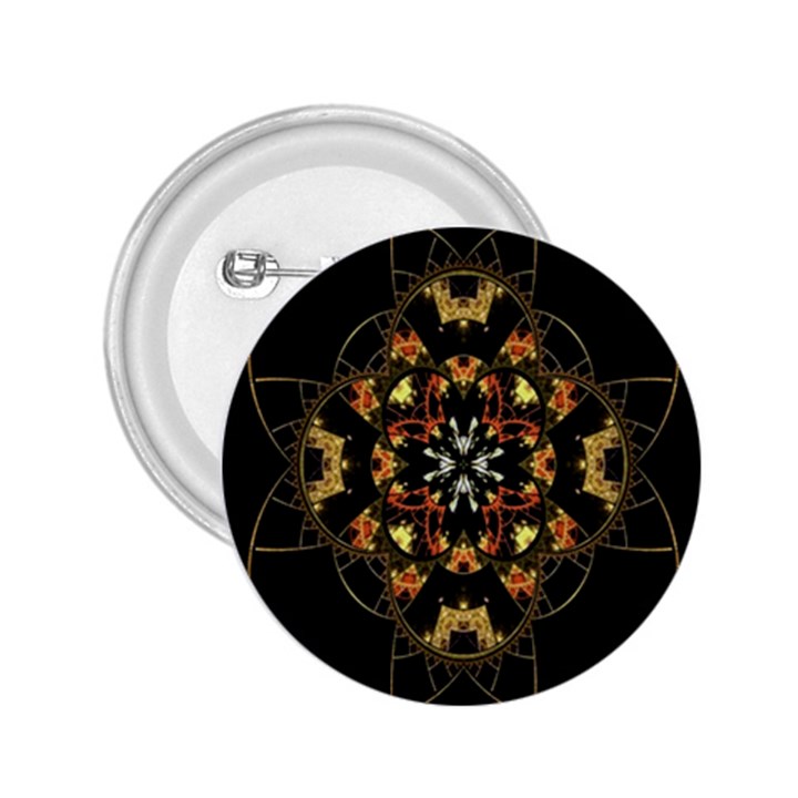 Fractal Stained Glass Ornate 2.25  Buttons