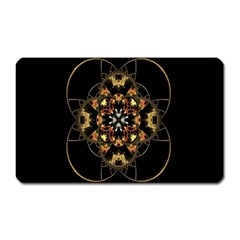 Fractal Stained Glass Ornate Magnet (rectangular) by Sarkoni