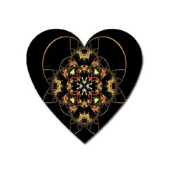 Fractal Stained Glass Ornate Heart Magnet by Sarkoni