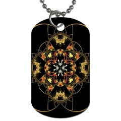 Fractal Stained Glass Ornate Dog Tag (two Sides) by Sarkoni