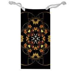 Fractal Stained Glass Ornate Jewelry Bag by Sarkoni