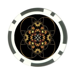 Fractal Stained Glass Ornate Poker Chip Card Guard (10 Pack) by Sarkoni