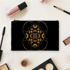 Fractal Stained Glass Ornate Cosmetic Bag (medium) by Sarkoni