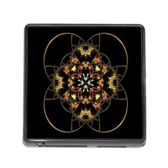 Fractal Stained Glass Ornate Memory Card Reader (square 5 Slot) by Sarkoni