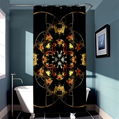 Fractal Stained Glass Ornate Shower Curtain 36  X 72  (stall)  by Sarkoni