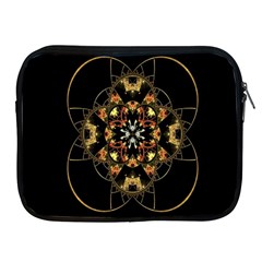 Fractal Stained Glass Ornate Apple Ipad 2/3/4 Zipper Cases by Sarkoni