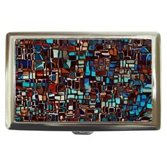 Stained Glass Mosaic Abstract Cigarette Money Case by Sarkoni