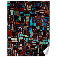 Stained Glass Mosaic Abstract Canvas 12  X 16  by Sarkoni