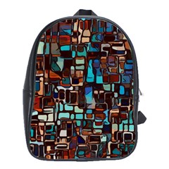 Stained Glass Mosaic Abstract School Bag (large) by Sarkoni