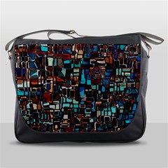 Stained Glass Mosaic Abstract Messenger Bag by Sarkoni