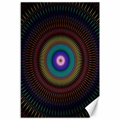 Artskop Kaleidoscope Pattern Canvas 12  X 18  by Sarkoni