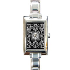 Mandala Calming Coloring Page Rectangle Italian Charm Watch by Sarkoni