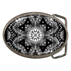 Mandala Calming Coloring Page Belt Buckles by Sarkoni