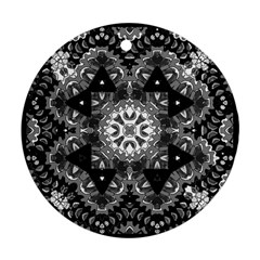 Mandala Calming Coloring Page Round Ornament (two Sides) by Sarkoni