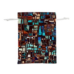 Stained Glass Mosaic Abstract Lightweight Drawstring Pouch (m) by Sarkoni