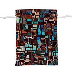 Stained Glass Mosaic Abstract Lightweight Drawstring Pouch (xl) by Sarkoni