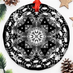 Mandala Calming Coloring Page Ornament (Round Filigree)