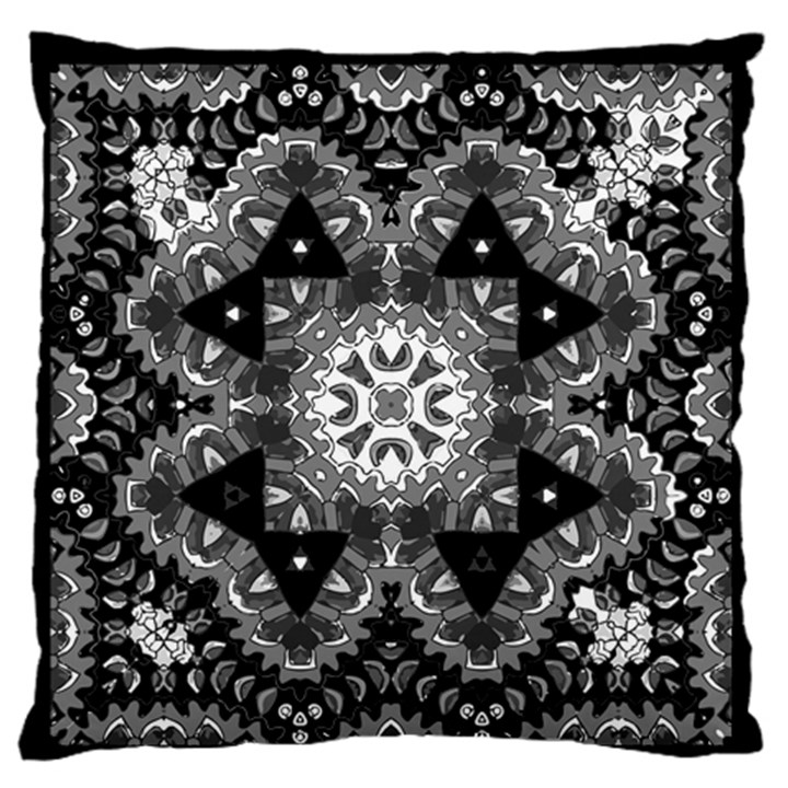 Mandala Calming Coloring Page Large Premium Plush Fleece Cushion Case (One Side)