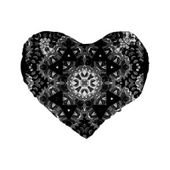 Mandala Calming Coloring Page Standard 16  Premium Flano Heart Shape Cushions