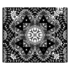 Mandala Calming Coloring Page Two Sides Premium Plush Fleece Blanket (small) by Sarkoni