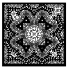 Mandala Calming Coloring Page Square Satin Scarf (36  x 36 )