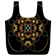 Fractal Stained Glass Ornate Full Print Recycle Bag (xxxl) by Sarkoni