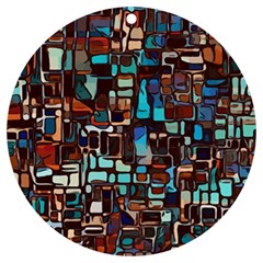 Stained Glass Mosaic Abstract Uv Print Acrylic Ornament Round