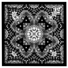 Mandala Calming Coloring Page Wooden Puzzle Square