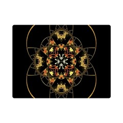 Fractal Stained Glass Ornate Premium Plush Fleece Blanket (mini) by Sarkoni