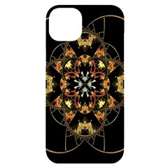 Fractal Stained Glass Ornate Iphone 14 Plus Black Uv Print Case by Sarkoni