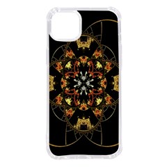 Fractal Stained Glass Ornate Iphone 14 Plus Tpu Uv Print Case by Sarkoni