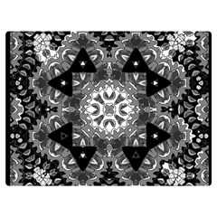 Mandala Calming Coloring Page Premium Plush Fleece Blanket (Extra Small)