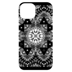 Mandala Calming Coloring Page iPhone 14 Black UV Print Case