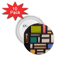 Door Stained Glass Stained Glass 1 75  Buttons (10 Pack) by Sarkoni