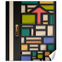 Door Stained Glass Stained Glass Canvas 20  X 24  by Sarkoni