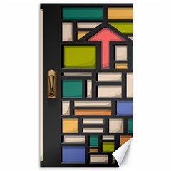 Door Stained Glass Stained Glass Canvas 40  X 72  by Sarkoni