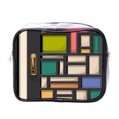 Door Stained Glass Stained Glass Mini Toiletries Bag (one Side) by Sarkoni