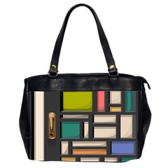 Door Stained Glass Stained Glass Oversize Office Handbag (2 Sides) by Sarkoni