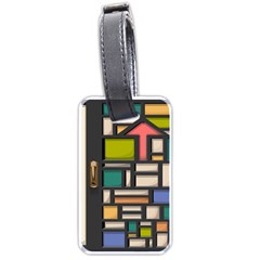 Door Stained Glass Stained Glass Luggage Tag (one Side) by Sarkoni