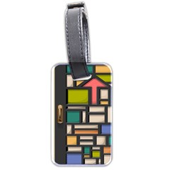 Door Stained Glass Stained Glass Luggage Tag (two Sides) by Sarkoni