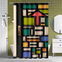 Door Stained Glass Stained Glass Shower Curtain 48  X 72  (small)  by Sarkoni